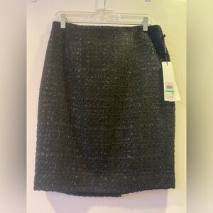 NWT Calvin Klein Black tweed pencil skirt